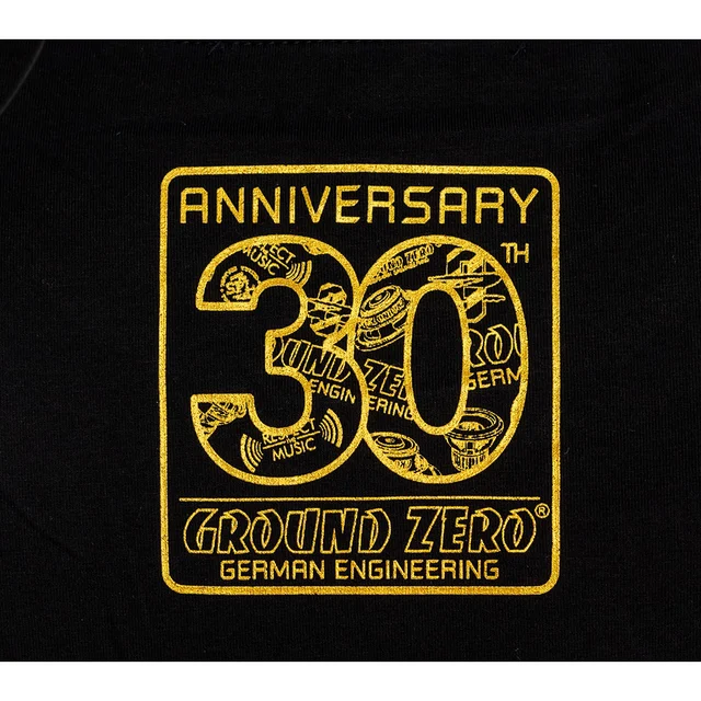 Ground Zero GZ SHIRT 30TH-G L 30 års jubileum t-skjorte med gulltrykk 