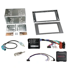 ACV 2-DIN monteringssett - komplett Grå Ford (2003-2014) m/rektangulær radio