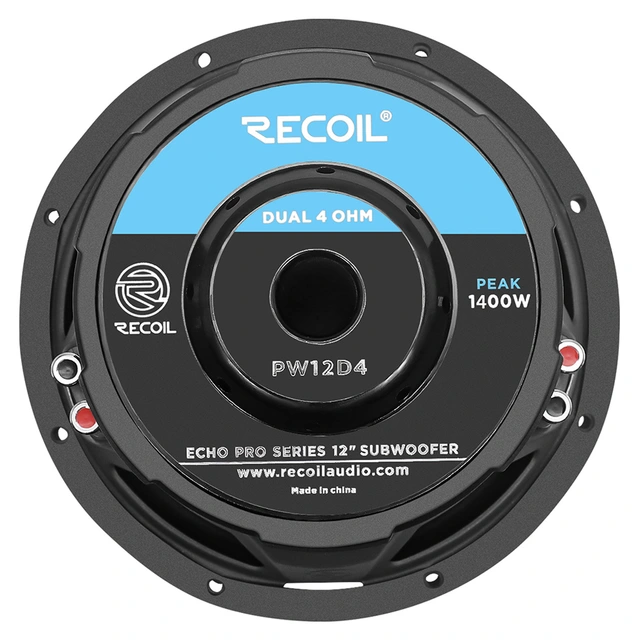 Recoil PW12D4 12" subwoofer 12", 700W RMS, 1400W Maks, 2x4 Ohm 