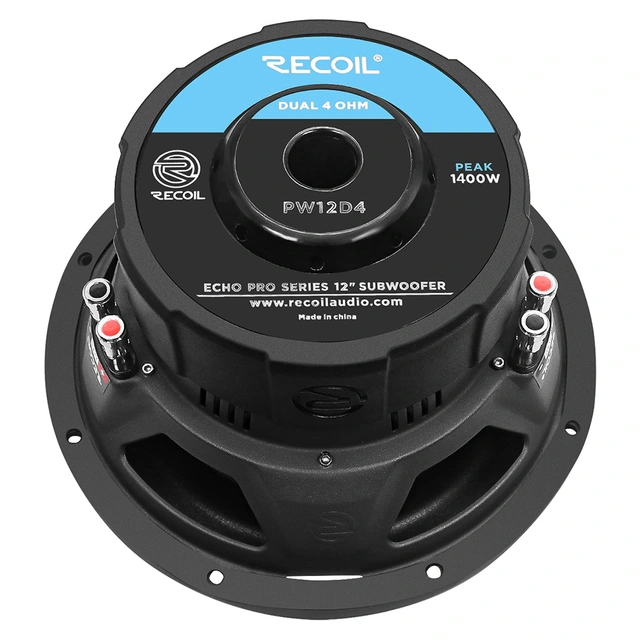 Recoil PW12D4 12" subwoofer 12", 700W RMS, 1400W Maks, 2x4 Ohm 