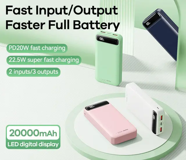 ConnectED powerbank 20.000mAh Powerbank, 20.000 mAh, 22,5W 