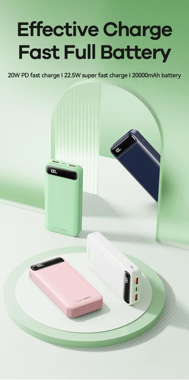 ConnectED powerbank 20.000mAh Powerbank, 20.000 mAh, 22,5W 