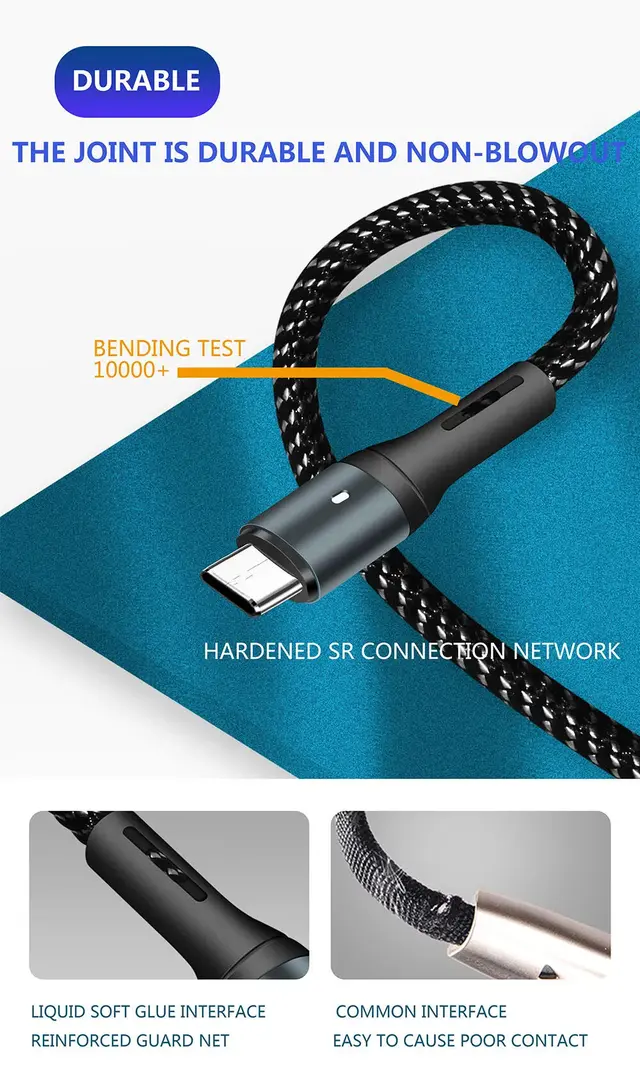 ConnectED Phone Kabel Type-A/C 1 meter, USB Type-A til USB Type-C 