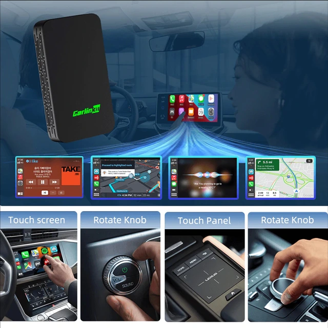 Carlinkit Apple Carplay/Android Auto Kablet-til-trådløs adapter 