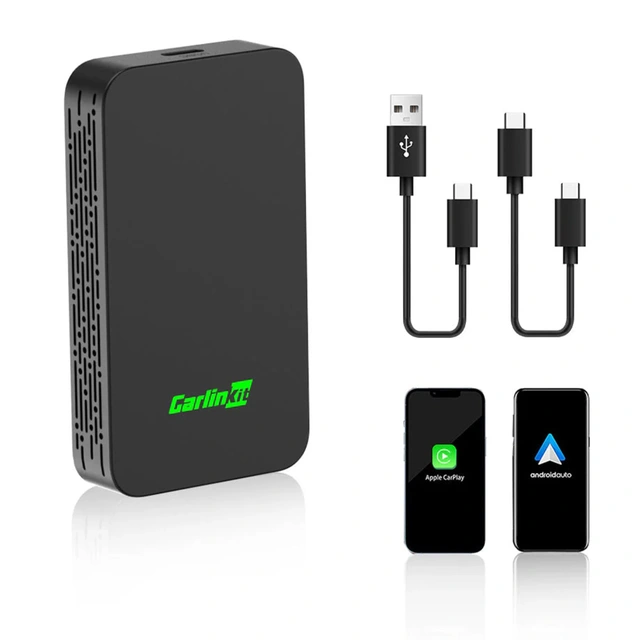 Carlinkit Apple Carplay/Android Auto Kablet-til-trådløs adapter 