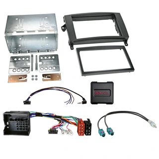 2-DIN monteringssett - komplett MB A/B/Vito (2004-2014) u/akt.sys.