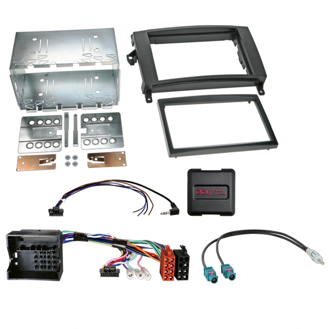 2-DIN monteringssett - komplett MB A/B/Vito (2004-2014) u/akt.sys. 