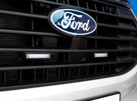 3D PODS Varsellyspakke innfelt VP Ford Transit Custom 2024 ->, øvre grill 