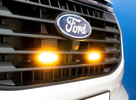 3D PODS Varsellyspakke innfelt VP Ford Transit Custom 2024 ->, øvre grill 