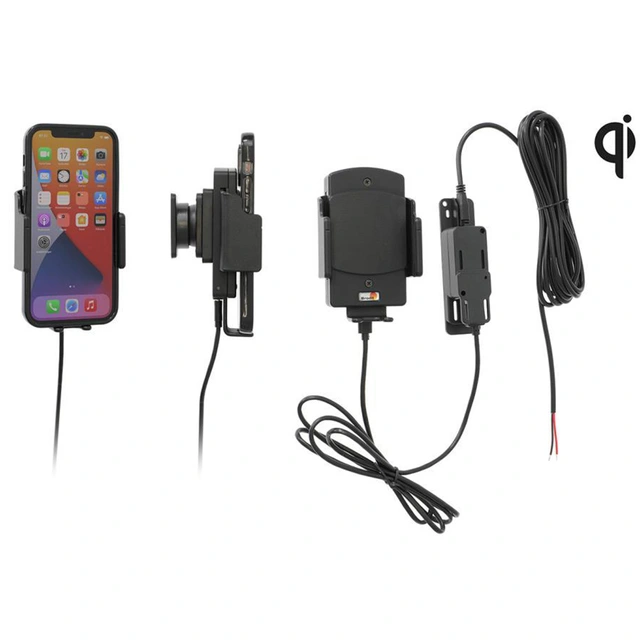 Brodit Qi trådløs aktiv holder Qi sertifisert. 5/7.5/10/15W 