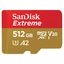 Sandisk Extreme microSDXC™ 512GB Class10, høy ytelse, egnet for dashcam
