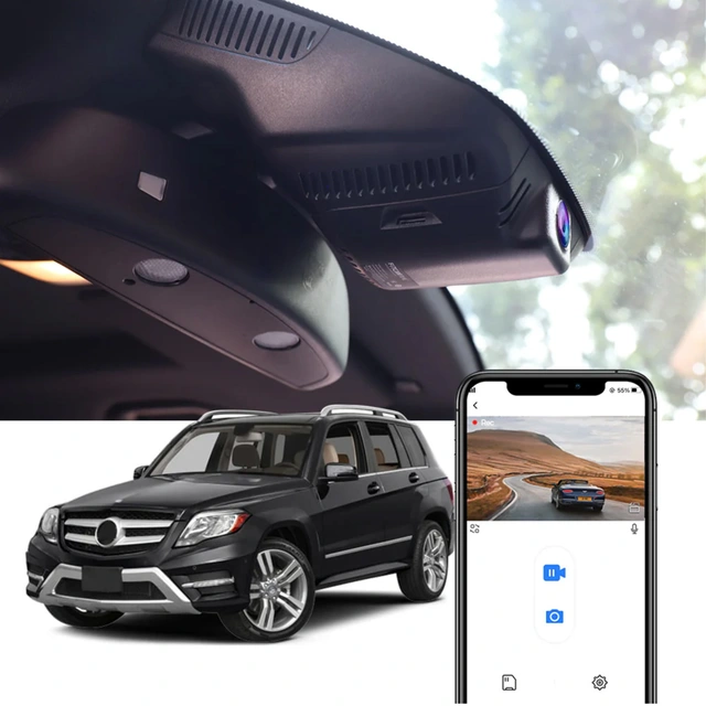 FITCAMX Integrert 4K Dashcam (foran+bak) MB GLK (X204) (2011-2015) 