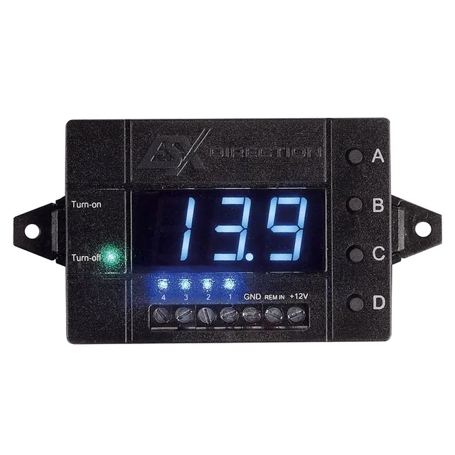 ESX DRDS-14. 4-kanals remote kontroller Voltmeter, Under- og overspenningsvern 