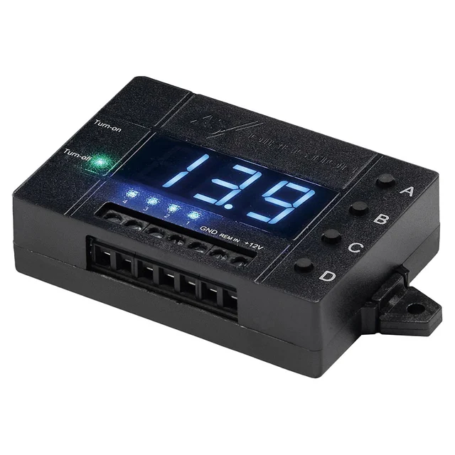 ESX DRDS-14. 4-kanals remote kontroller Voltmeter, Under- og overspenningsvern 