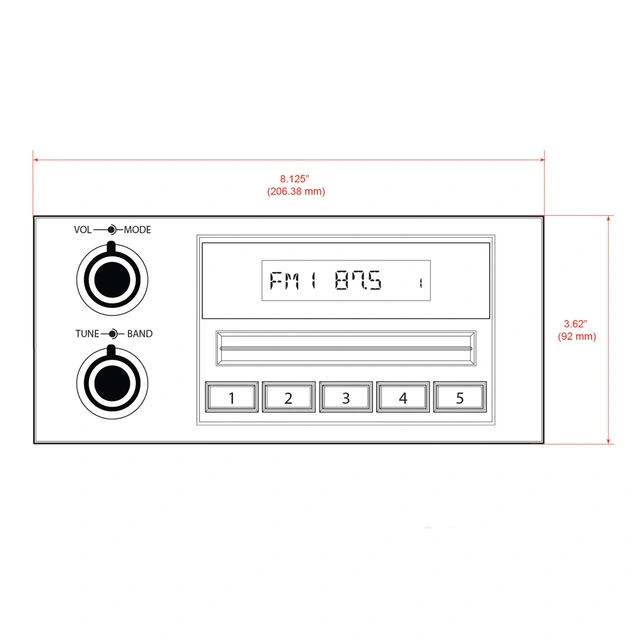 RetroSound Newport DAB+ RetroRadio Chrysler/Dodge/Plymouth (1976-2000) 