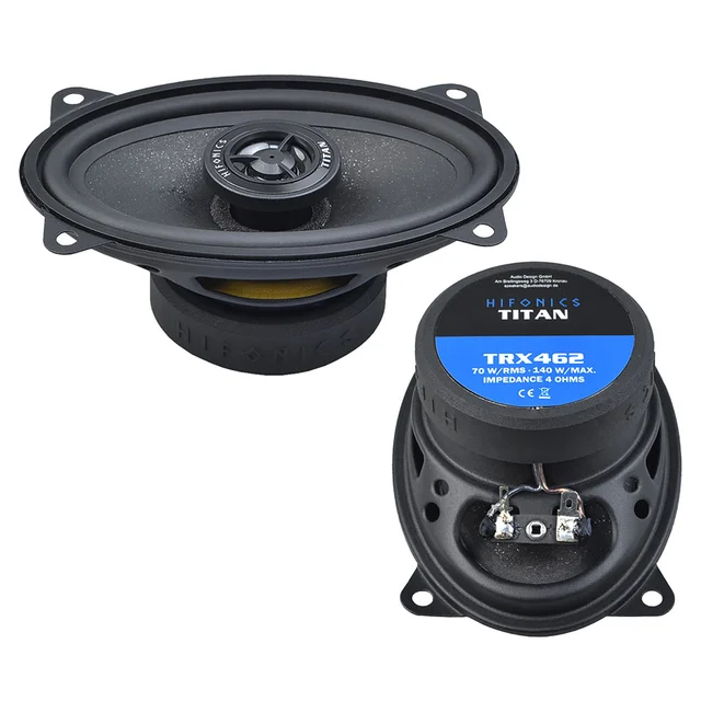 Hifonics TRX462 høyttalerpar 4x6", 70W RMS, 140W Maks, 4 Ohm 