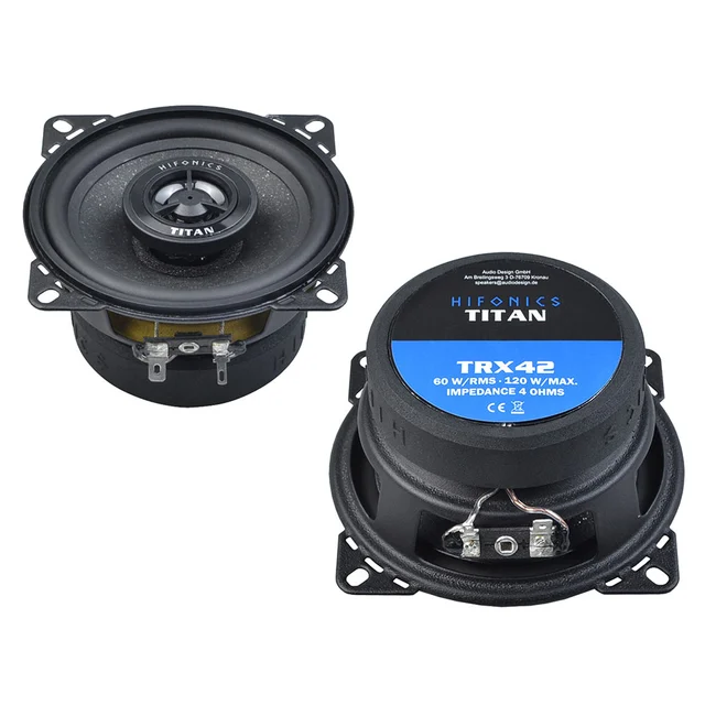 Hifonics TRX42 høyttalerpar 4", 60W RMS, 120W Maks, 4 Ohm 