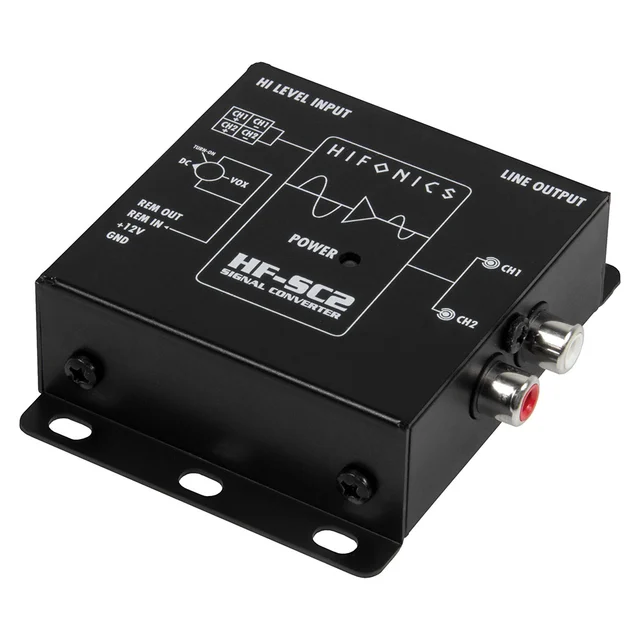 Hifonics HF-SC2-ISO høy-lav nivå adapter 2-kanals. ISO-tilkobling 