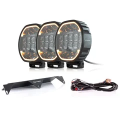 Lumen Cyclops HP9 trippel fjernlyspakke 62865 Lumen, skiltbrakett, kabelsett