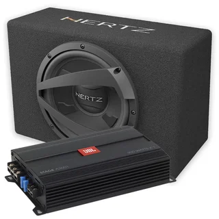 JBL / Hertz Basspakke 12" sub i kasse, 300W monoblokk