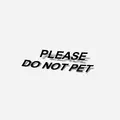Tershine Utskåret dekal Please do not pet, Sort