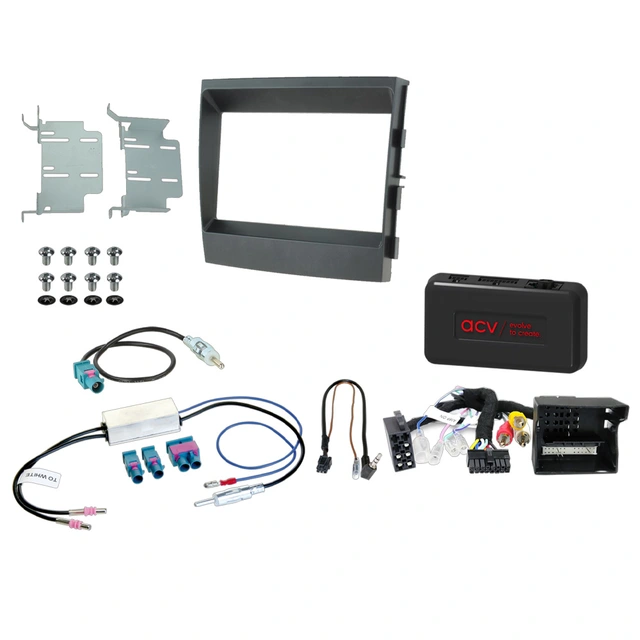 2-DIN monteringssett - komplett Panamera (2010-2016) m/Aktivt høytt.sys. 