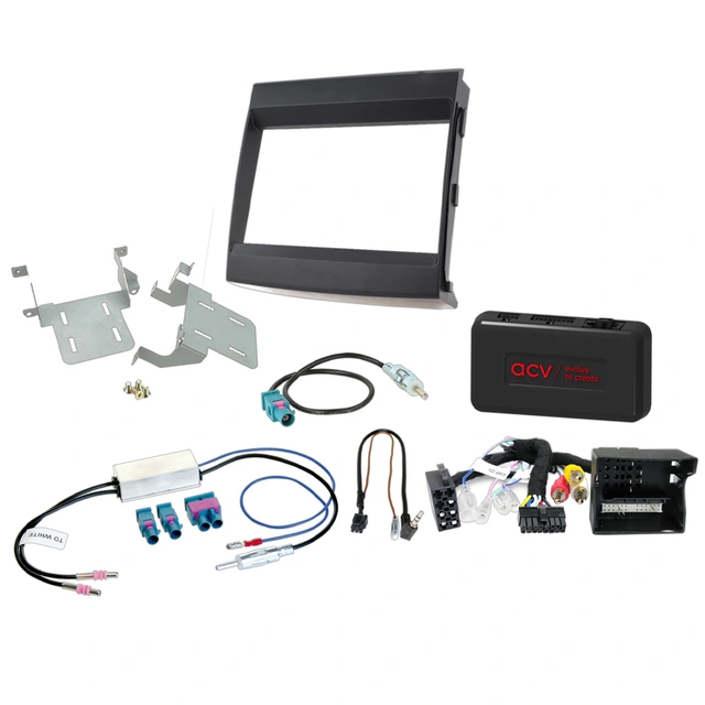 2-DIN monteringssett - komplett Cayenne (2011-2017) m/Aktivt høytt.sys. 