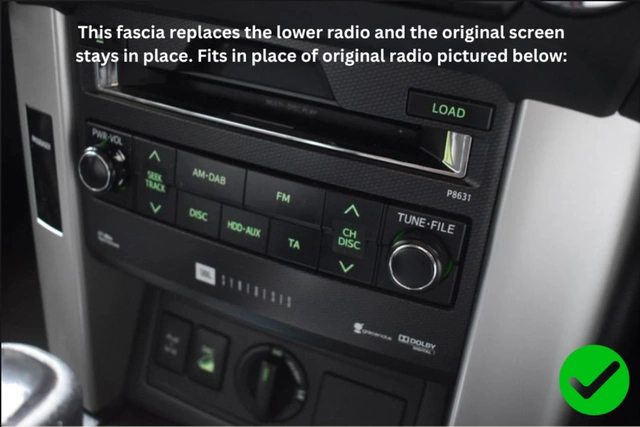 InCarTec 2-DIN monteringsramme (nedre) Toyota LC150 (2010-2013) m/Navi 