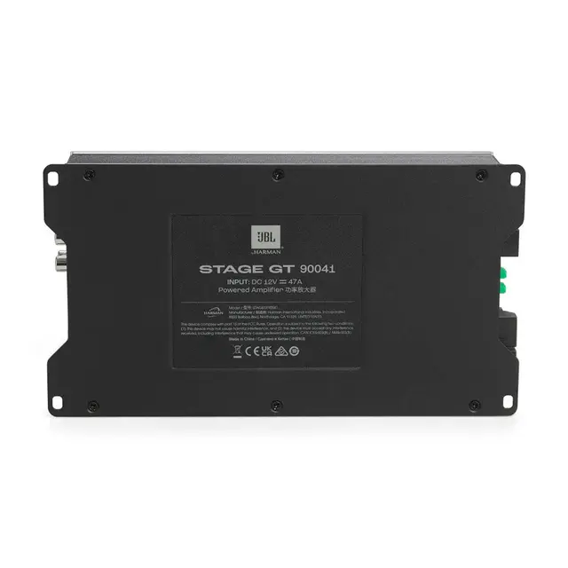JBL Stage GT 90041 4-kanals forsterker 4x130W RMS i 2 Ohm, Klasse D. Kompakt 