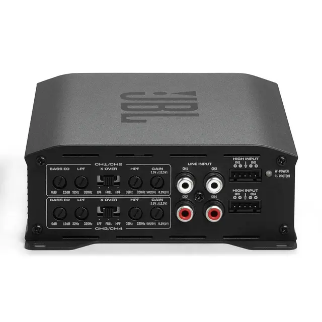 JBL Stage GT 60041 4-kanals forsterker 4x90W RMS i 2 Ohm, Klasse D. Kompakt 