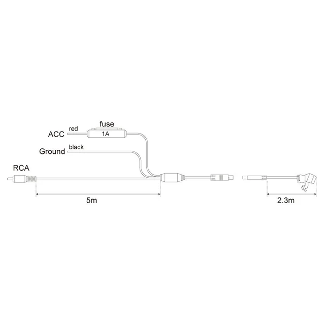 Beatsonic Frontkamera (CVBS) NTSC, 7,3 meter kabel, 160° Horisontal 
