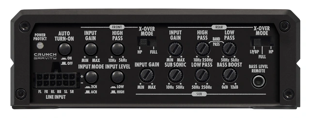 Crunch GTX2600.6D 6-kanals forsterker 6x220W RMS i 2 Ohm. Klasse-D 