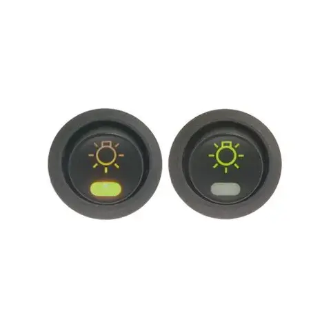 Bryter med belyst arbeidslys symbol for innfelling 