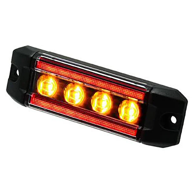 PROPLAST markeringslys Rød m/varsellys Rød, 12/24V, ECE R65 