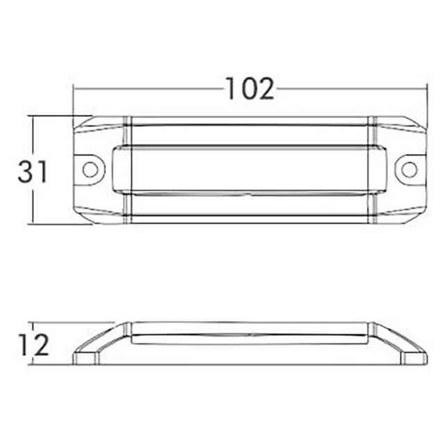 PROPLAST markeringslys Gul m/varsellys Gul, 12/24V, ECE R65 