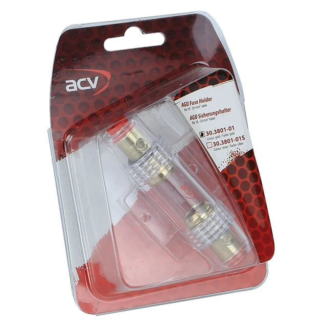 ACV AGU Sikringsholder 10-20mm2 for AGU sikringer, Gull 
