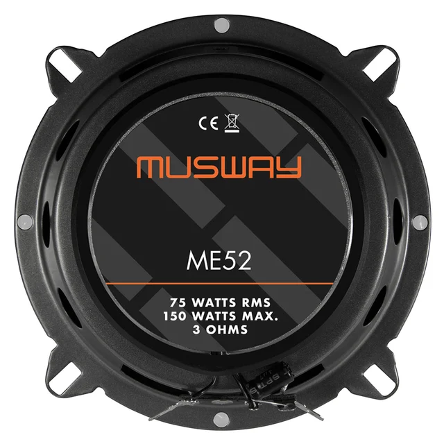 Musway ME52 høyttalerpar 5,25", 75W RMS, 3 Ohm 