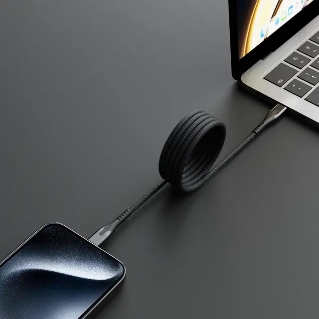 Statik Magstack Pro Sort USB-C (han) -> USB-C (han), 1 meter 