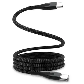 Statik Magstack Pro Sort USB-C (han) -> USB-C (han), 1 meter