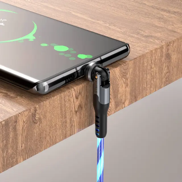 Statik PowerPivot Pro Glowing LED USB-C (han) -> USB-C/A (han), 1 meter 