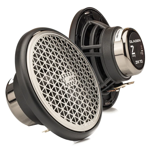 Gladen ZETA ZM 70 Silver. Mellomtoner 70mm, 80W RMS, 4 Ohm, ZETA-serien 