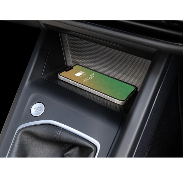 Inbay Trådløs mobillader (15W Qi) Seat/Skoda/VW (2020->) m/sort Qi plugg 