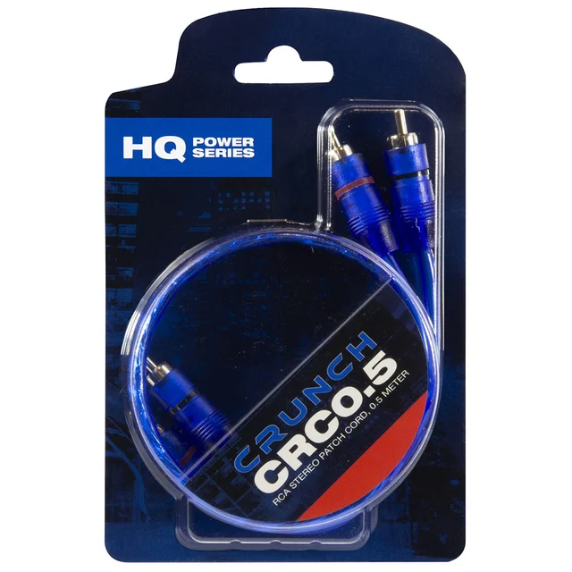 CRUNCH CRC0.5 RCA kabel 0,5 meter 0,5 Meter, dobbelskjermet, flettet 