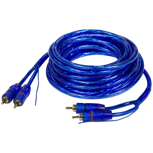 CRUNCH CRC5 RCA kabel 5 meter 5 Meter, dobbelskjermet, flettet 