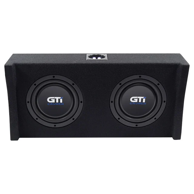 Crunch GTi200S 2x8" downfire basskasse 8" i kasse, 200W RMS, 4 Ohm 
