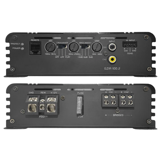 Ground Zero GZIA 100.2 2-kanals forst. 2x120W RMS, 2 Ohm 