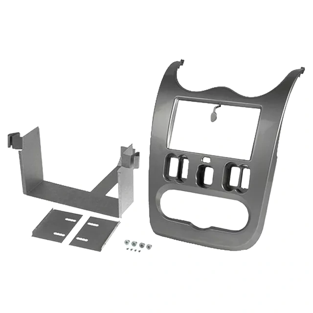 Connects2 2-DIN monteringsramme - Sølv Dacia Duster/Logan/Sandero (2010-2013) 