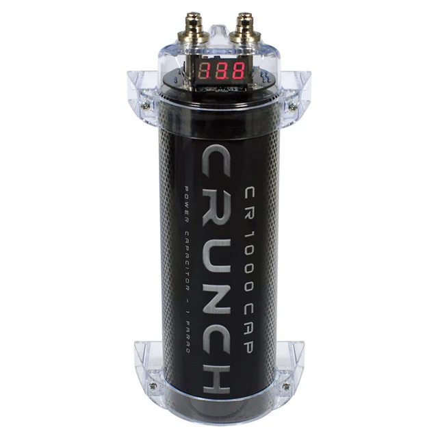 Crunch CR1000CAP 1 Farad kondensator 1 Farad kondensator med voltmeter 