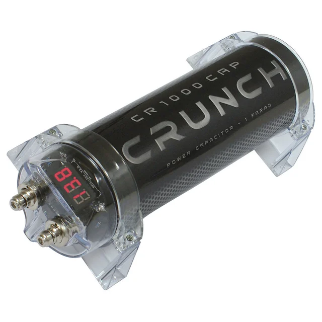 Crunch CR1000CAP 1 Farad kondensator 1 Farad kondensator med voltmeter 