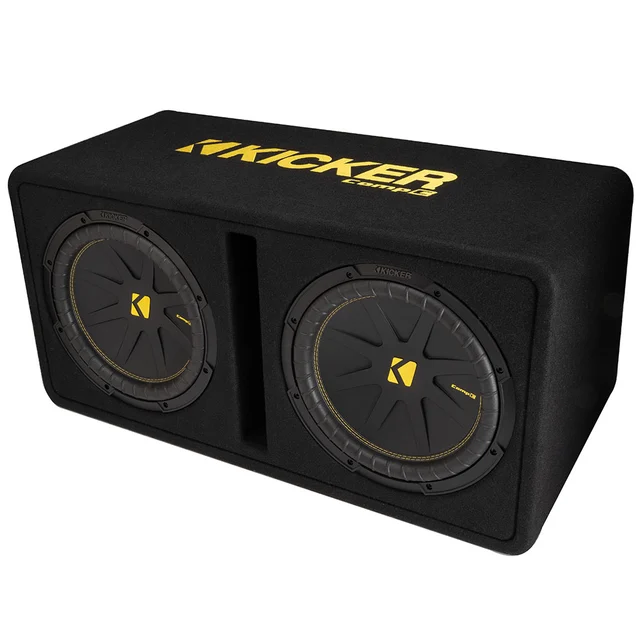 Kicker DCWC122 basskasse 2x12" i kasse, 600W RMS, 2 Ohm, CompC 